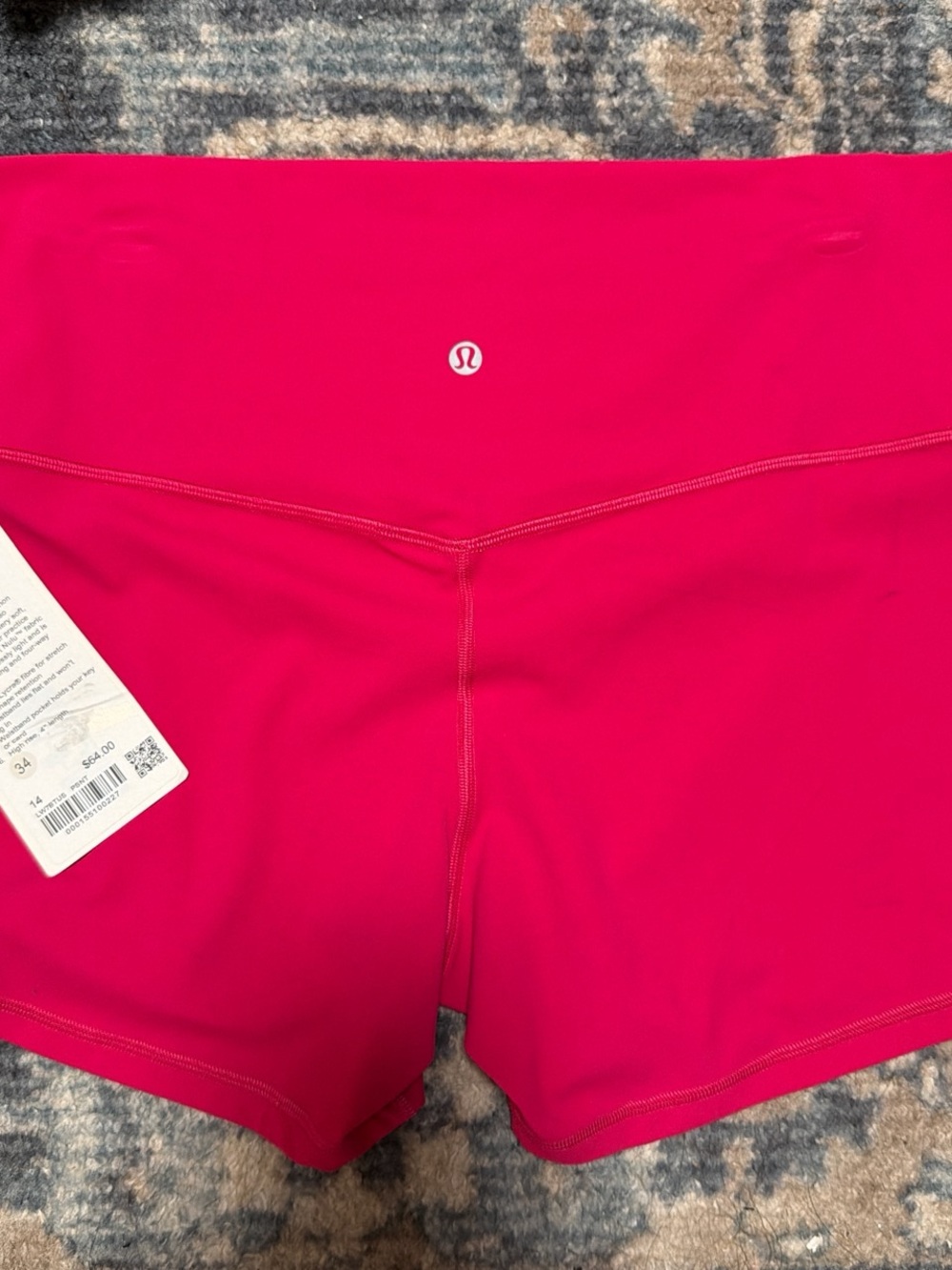 lululemon athletica Bright Pink High-Rise Bike Shorts Size 14